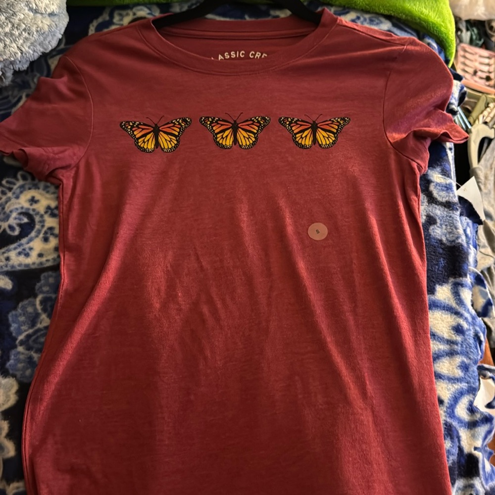 Aeropostale red butterfly shirt
